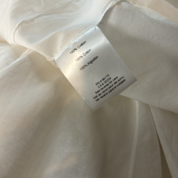 Anthropologie Ashish N Soni Poplin Babydoll Swing White Sleeveless Top Size S - Picture 13 of 14